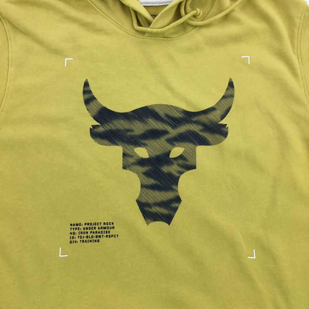 Under Armour Project Rock Sweatshirt Hoodie Mens XL Loose RSPCT Training Graphic - Picture 3 of 12